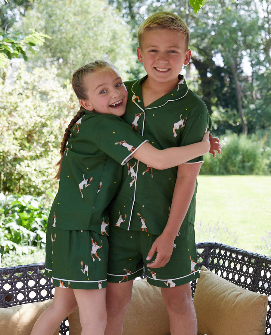 Charlie Boys Tennis Print Shorty Set