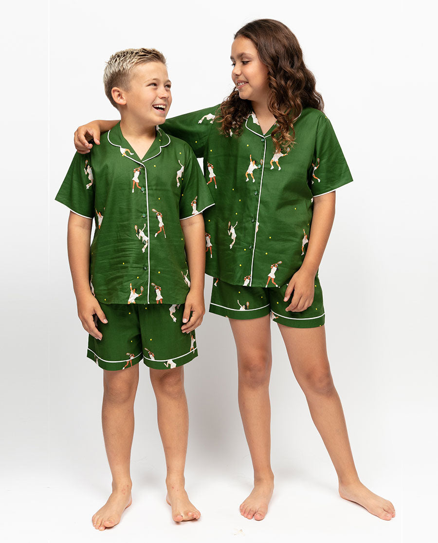 Charlie Boys Tennis Print Shorty Set