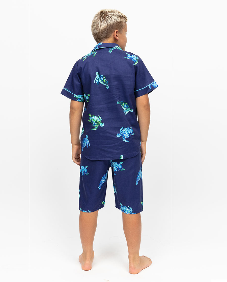 Ashley Boys Turtle Print Shorty Set