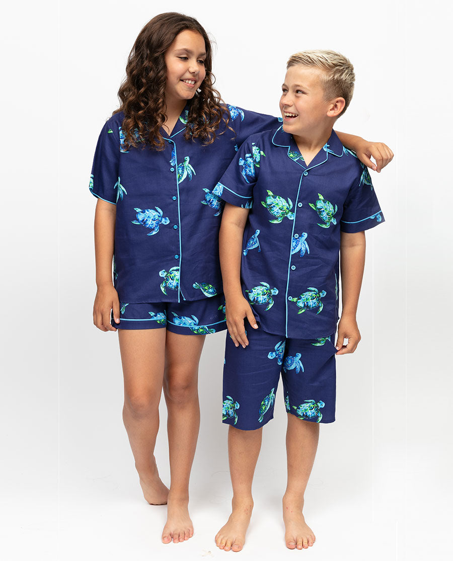 Ashley Boys Turtle Print Shorty Set