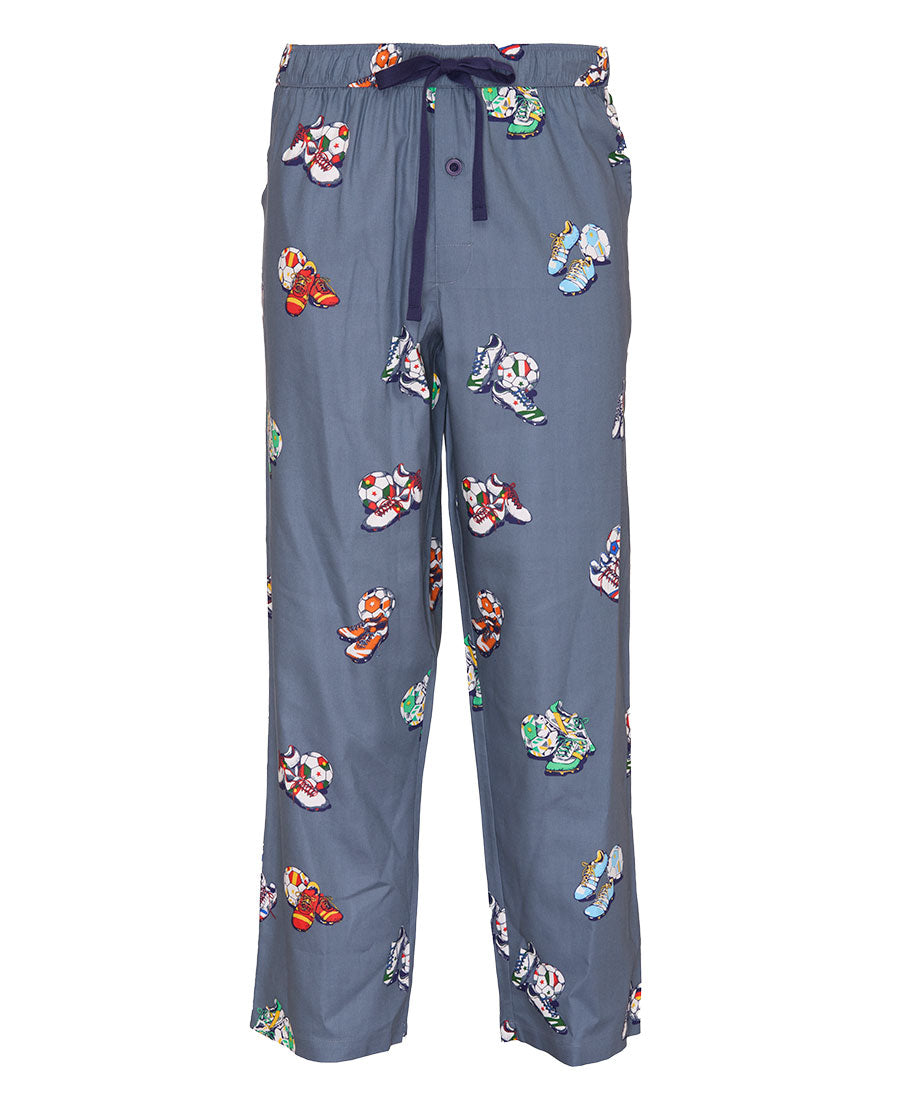 Striker Mens Football Print Pyjama Bottoms
