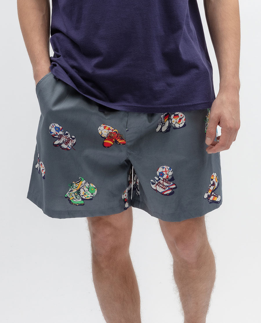 Striker Mens Football Print Shorts