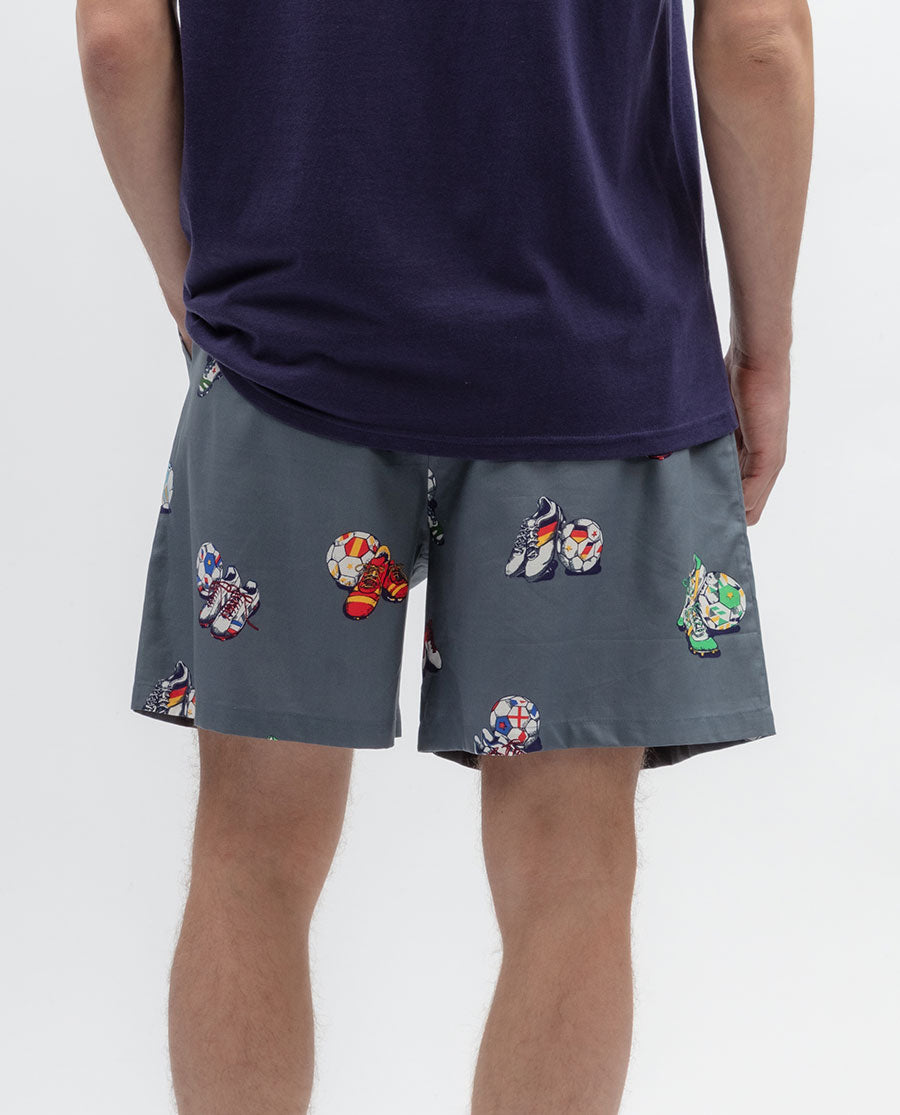 Striker Mens Football Print Shorts