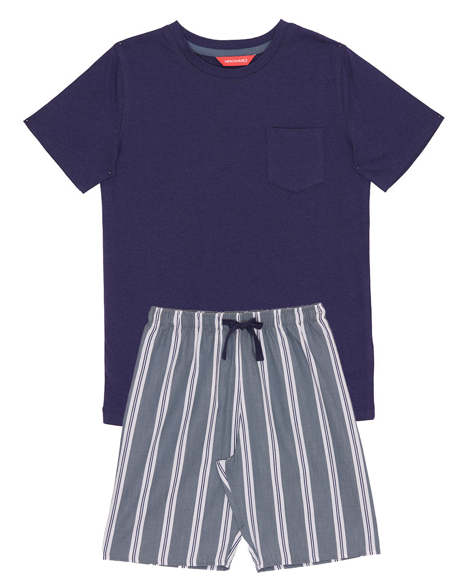 Striker Boys Jersey T-shirt and Stripe Shorty Set