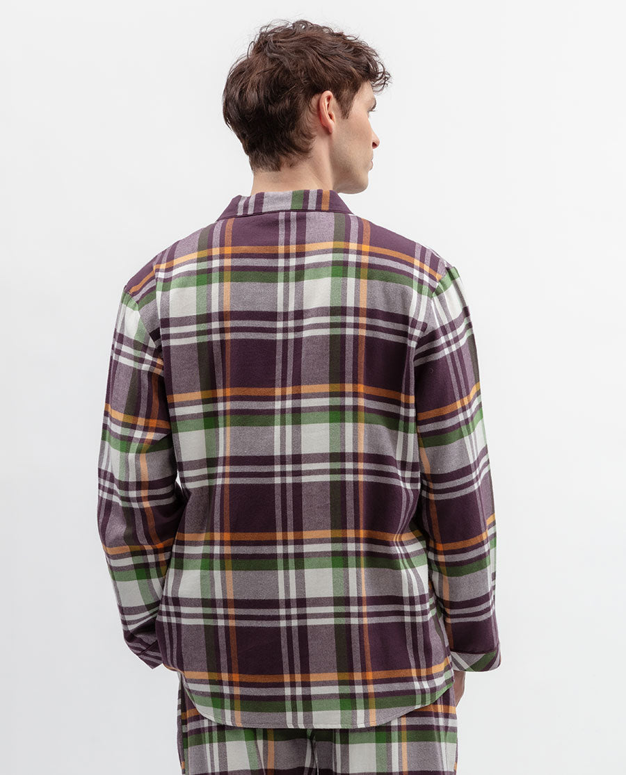 Wild Slumber Mens Lightly Brushed Check Pyjama Top
