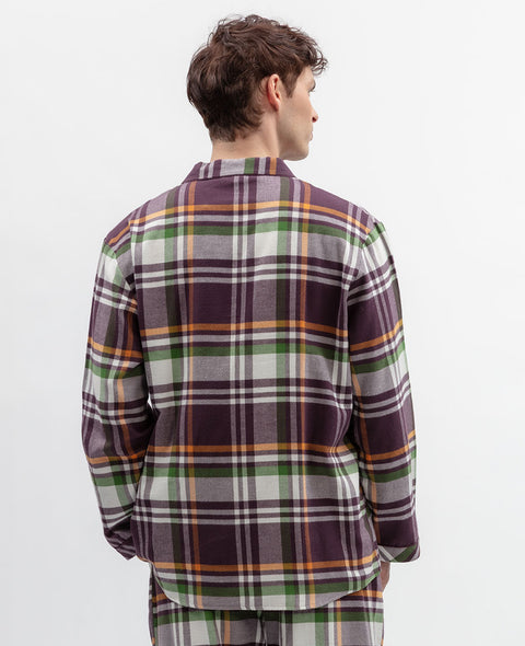 Wild Slumber Mens Lightly Brushed Check Pyjama Top