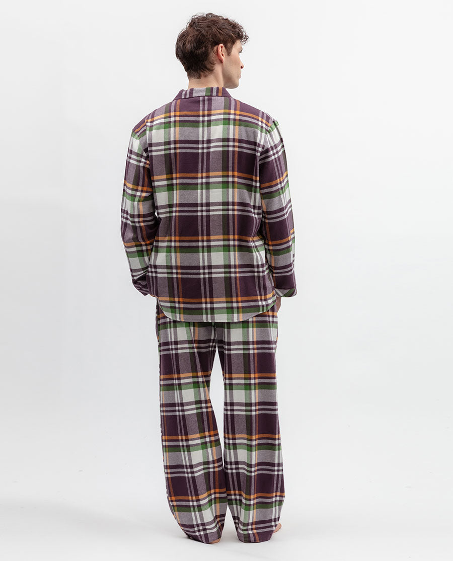 Wild Slumber Mens Lightly Brushed Check Pyjama Top