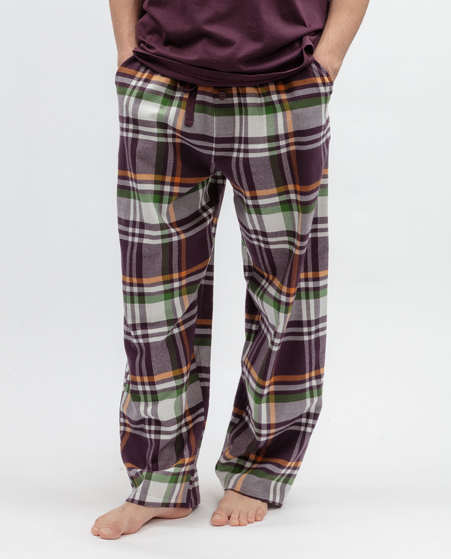 Wild Slumber Mens Lightly Brushed Check Pyjama Bottoms