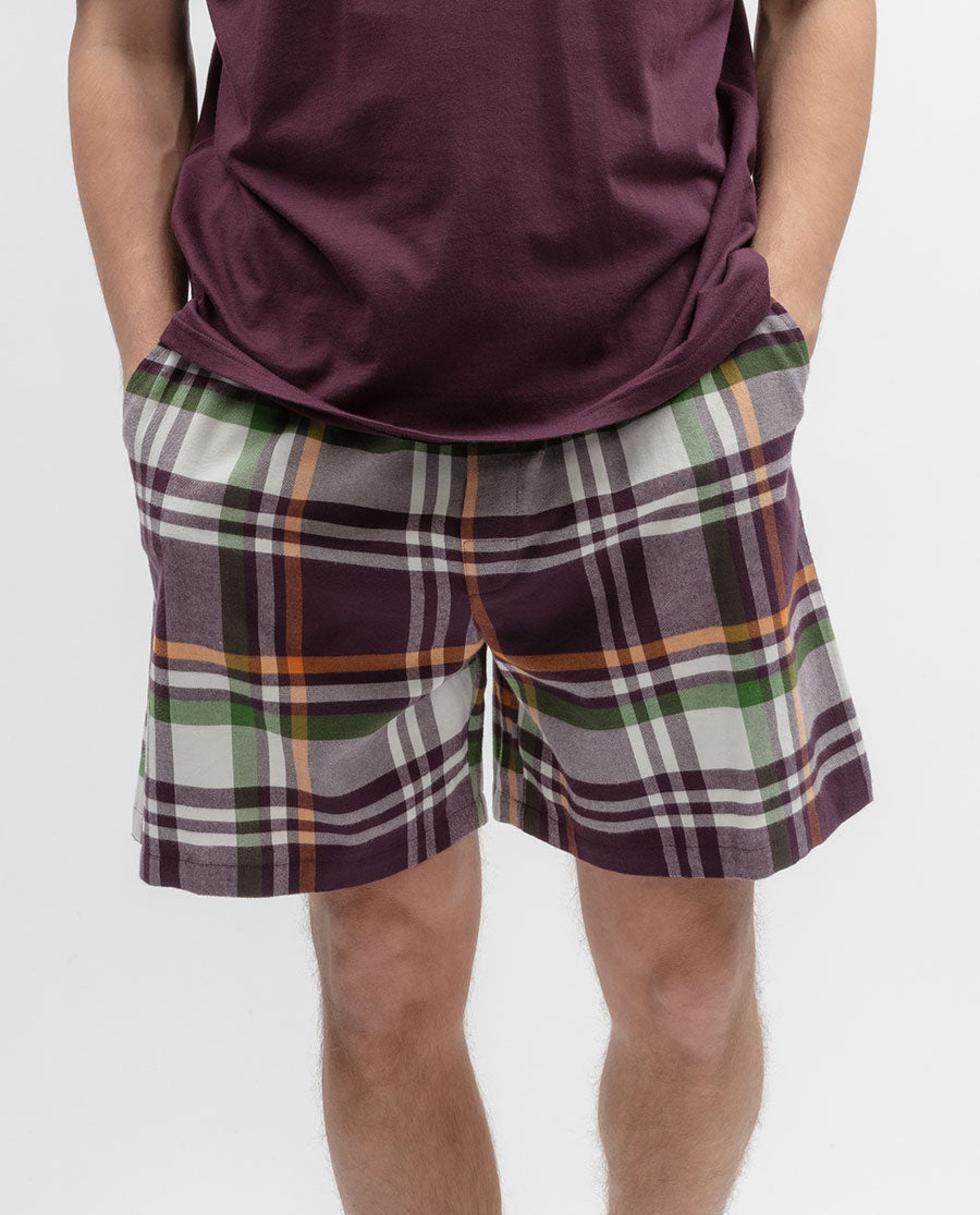 Wild Slumber Mens Lightly Brushed Check Shorts