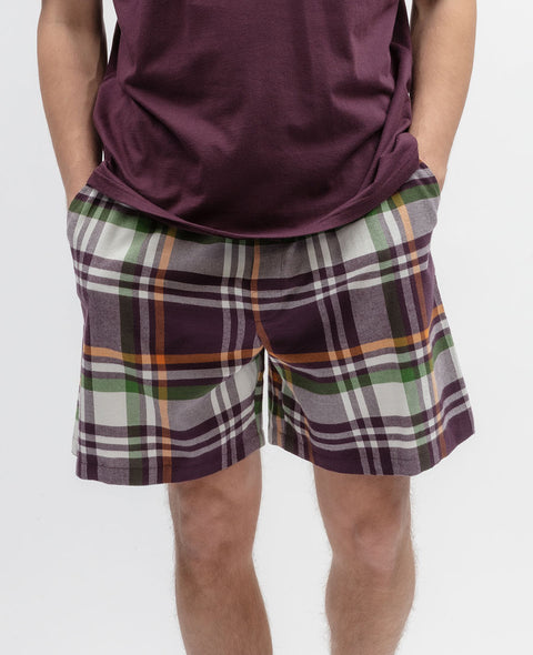 Wild Slumber Mens Lightly Brushed Check Shorts