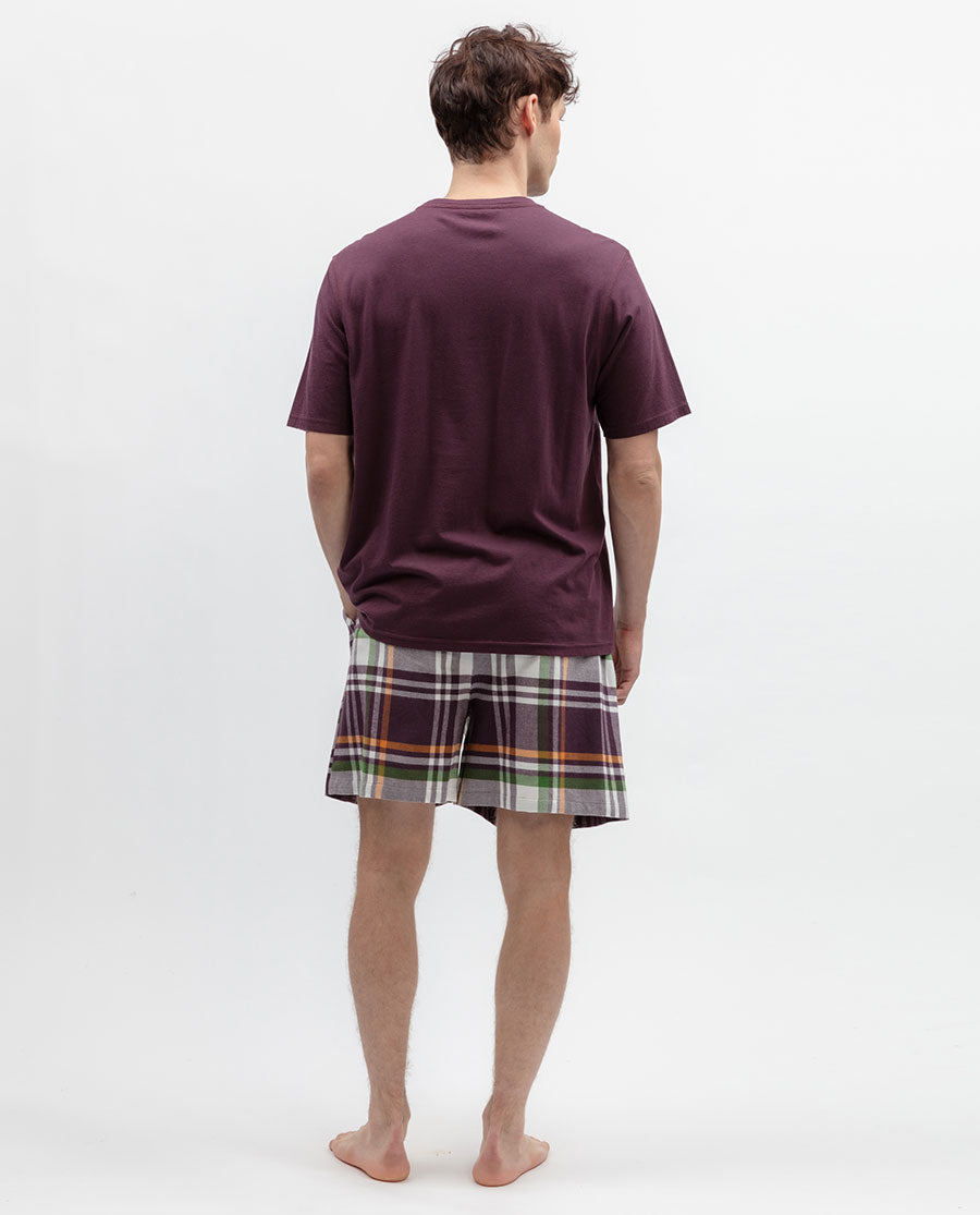 Wild Slumber Mens Lightly Brushed Check Shorts