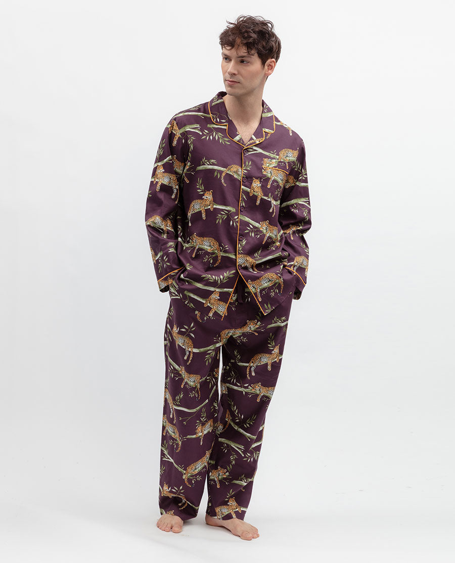 Wild Slumber Mens Leopard Print Pyjama Bottoms