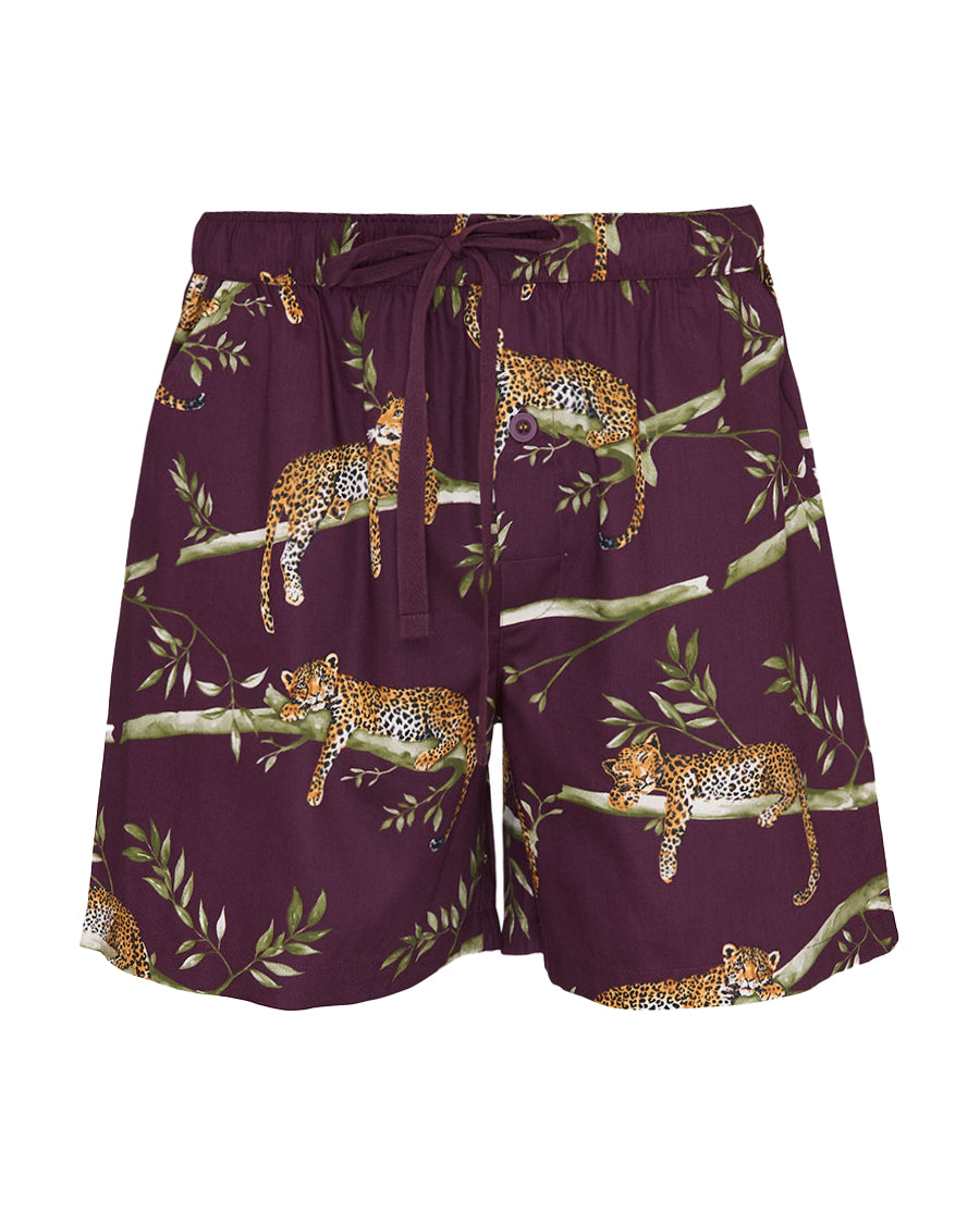 Wild Slumber Mens Leopard Print Shorts