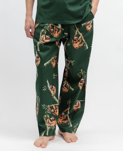 Ember Mens Sloth Print Pyjama Bottoms