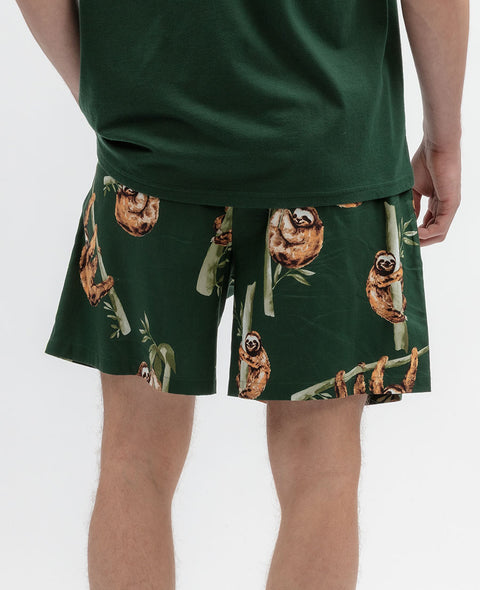 Ember Mens Sloth Print Shorts