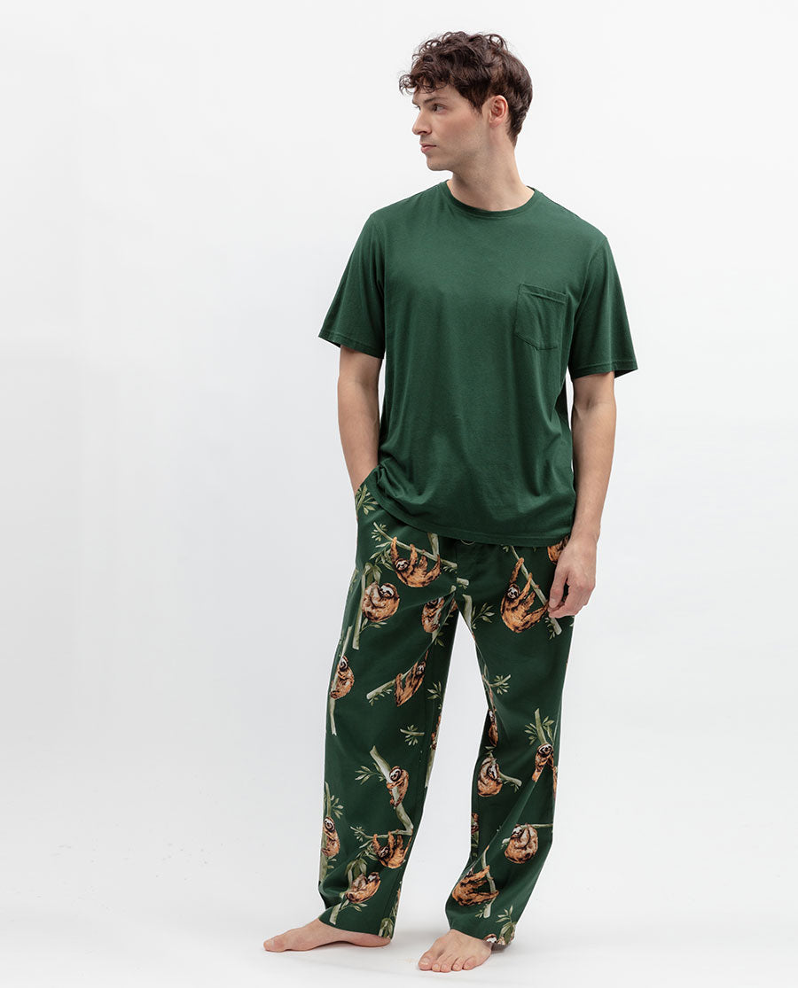 Mens Green Jersey T-shirt