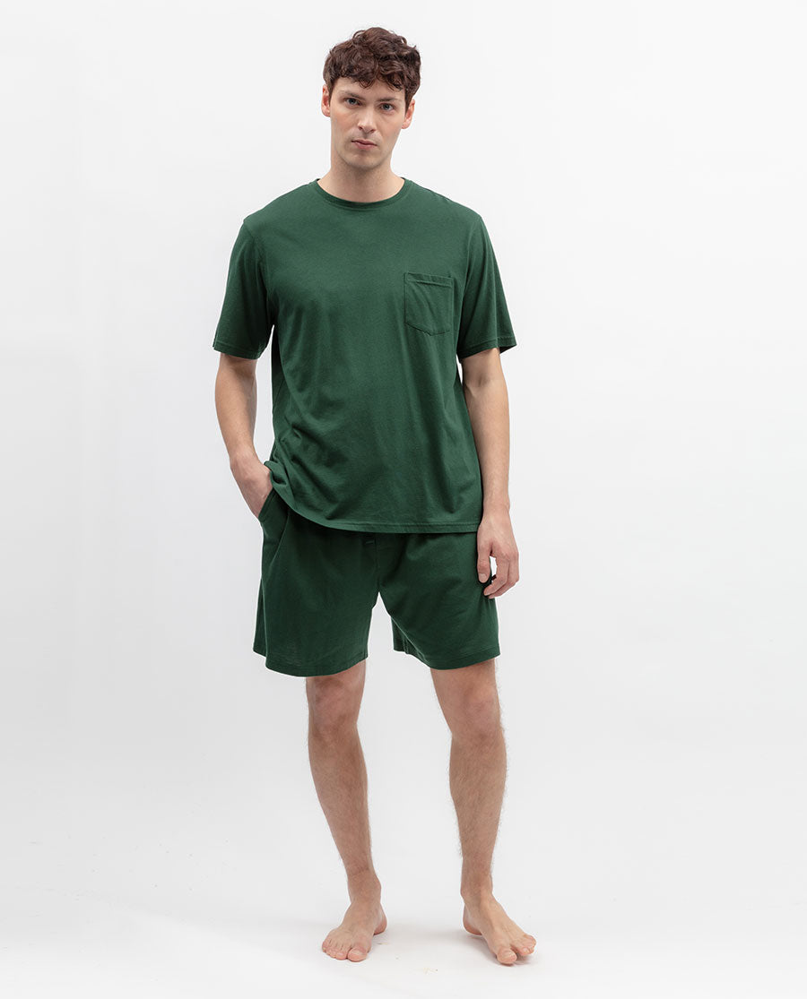 Mens Green Jersey Shorts
