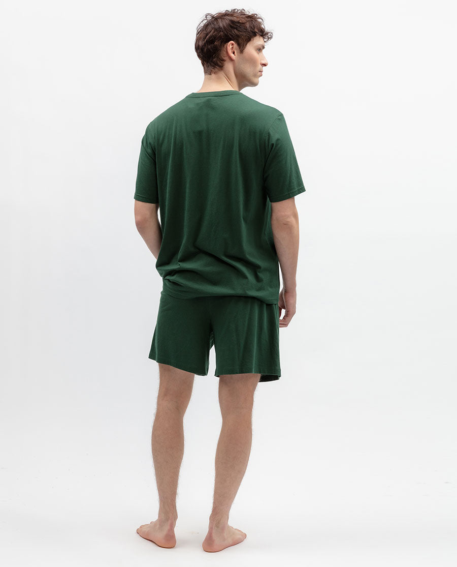 Mens Green Jersey Shorts