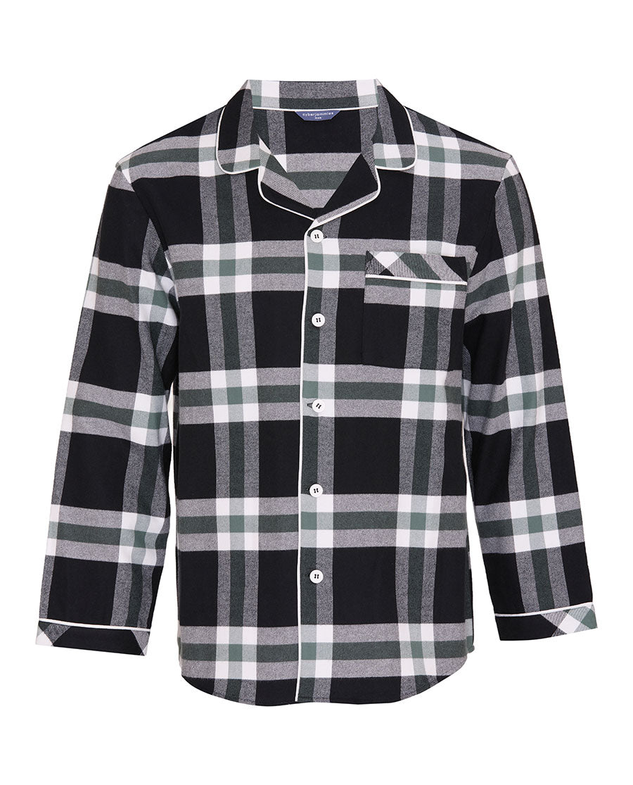 Mens Brushed Check Pyjama Top