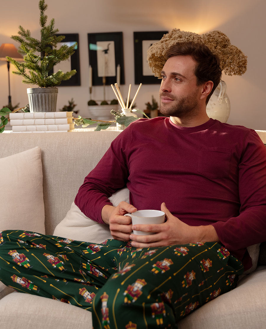 Mens Nutcracker Print Pyjama Bottoms