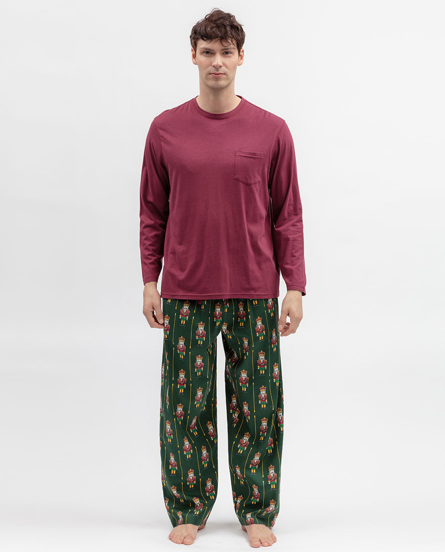 Mens Nutcracker Print Pyjama Bottoms