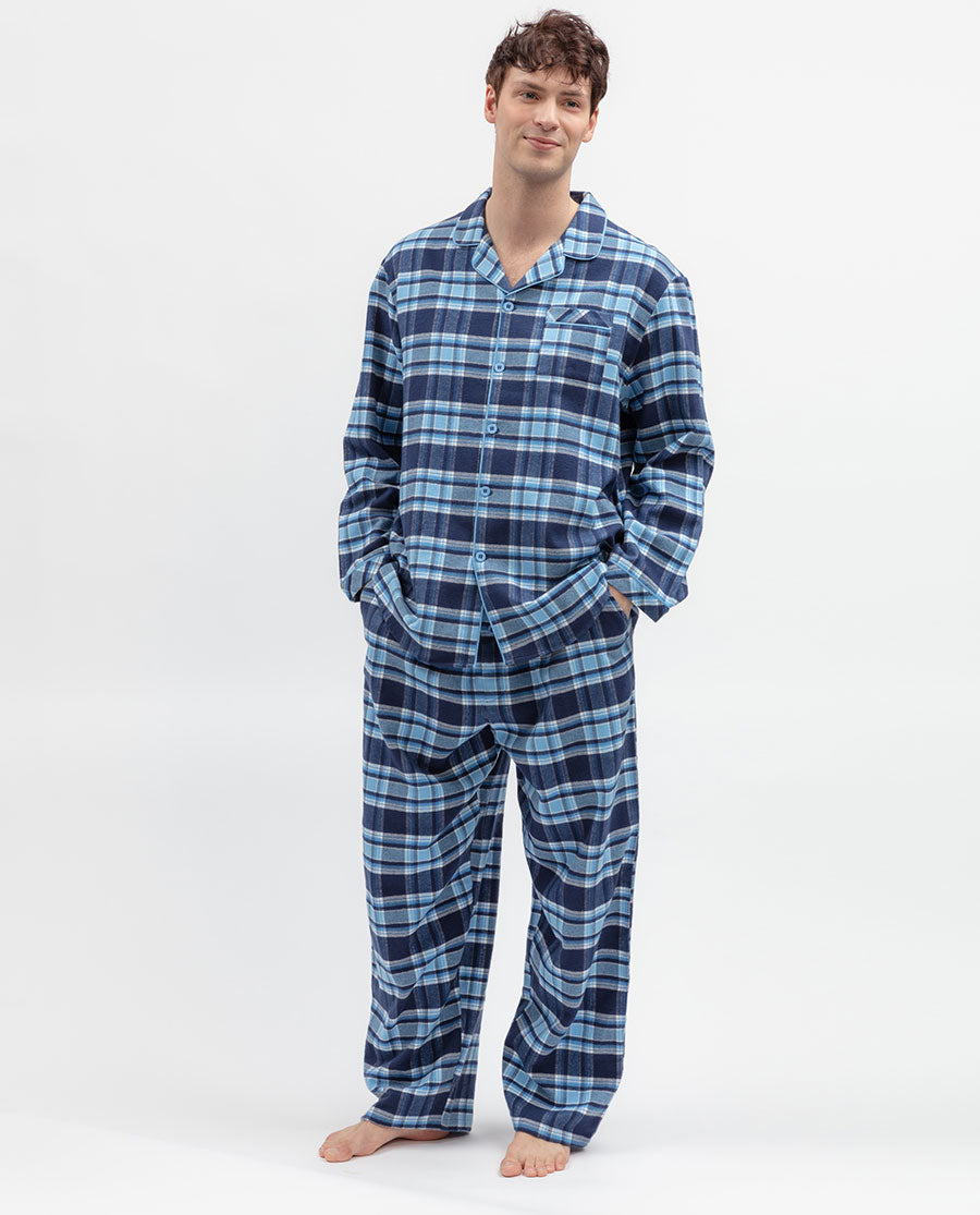 Mens Brushed Check Pyjama Set