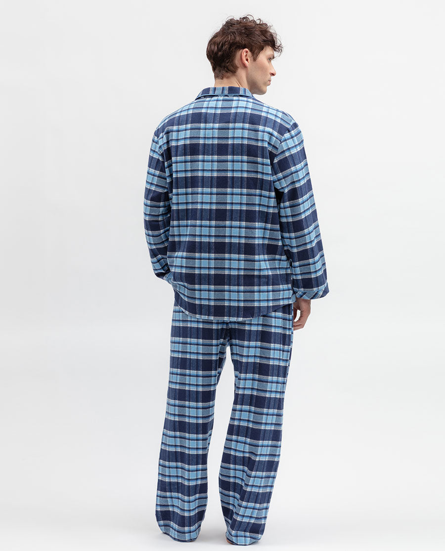 Mens Brushed Check Pyjama Set