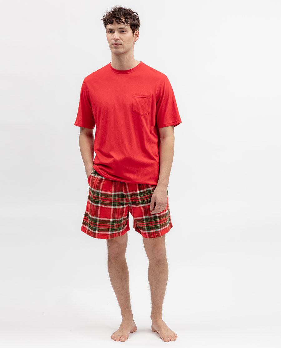 Mens Red Short Sleeve Jersey T-shirt