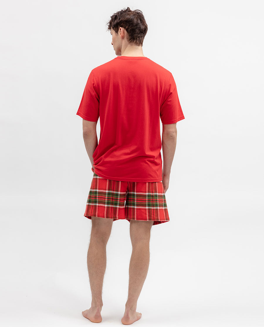 Mens Red Short Sleeve Jersey T-shirt