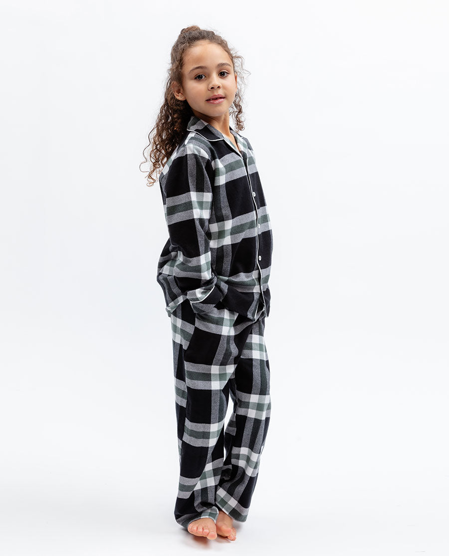 Kids Unisex Brushed Check Pyjama Set
