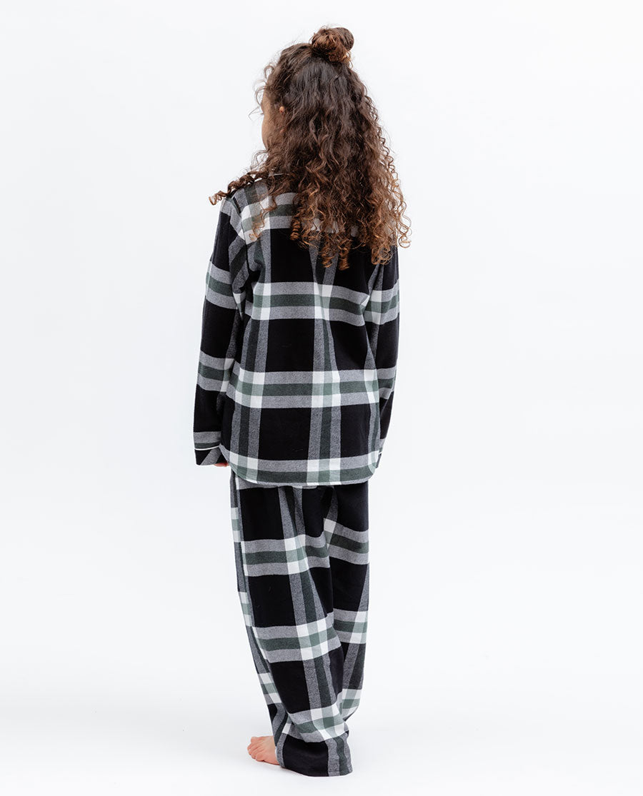 Kids Unisex Brushed Check Pyjama Set