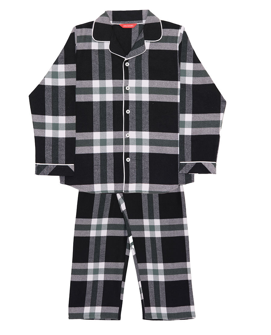 Kids Unisex Brushed Check Pyjama Set