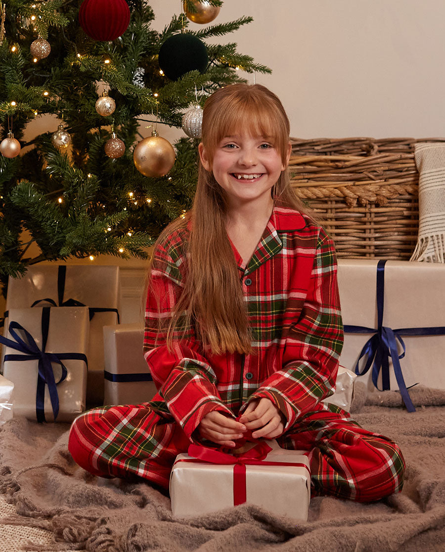 Red Brushed Check Matching Family Pyjama Set