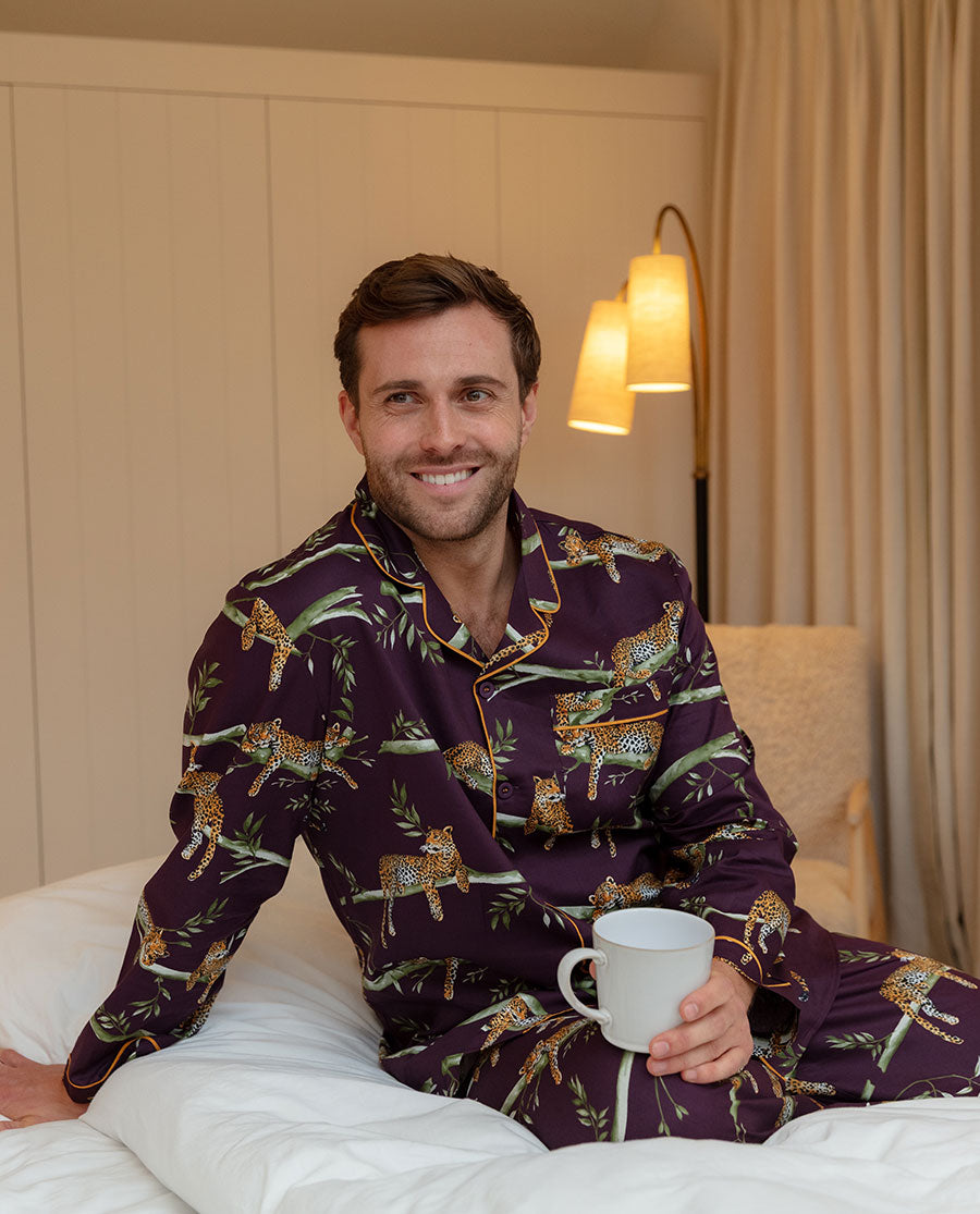 Wild Slumber Mens Leopard Print Pyjama Set
