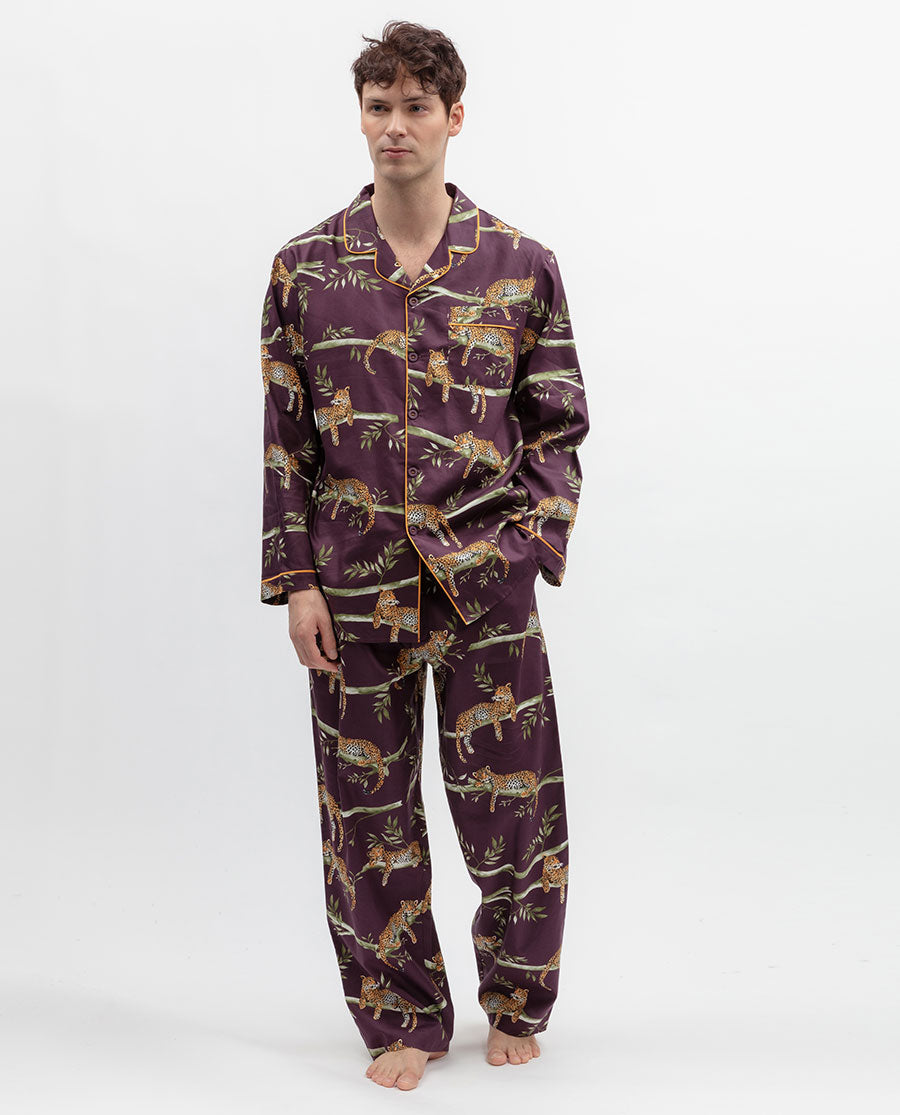 Wild Slumber Mens Leopard Print Pyjama Set