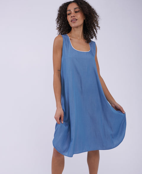 The Denim Edit Womens Chambray Swing Nightdress