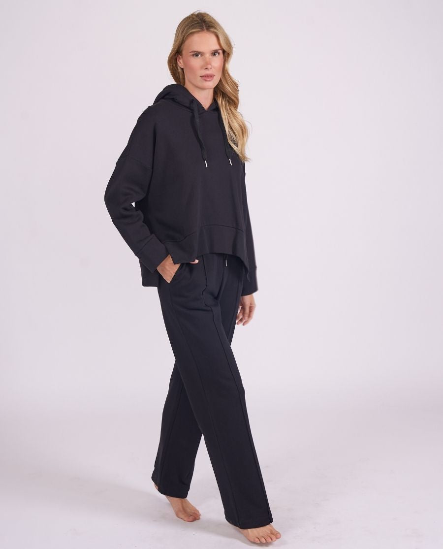 Womens Black Lounge Hoodie and Joggers Set