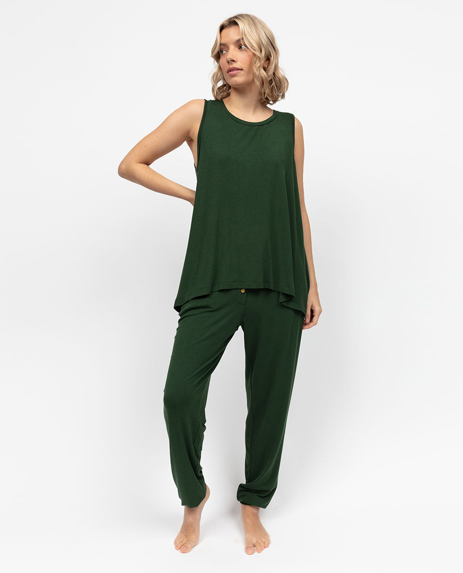 Olive Womens Jersey Pyjama Bottoms