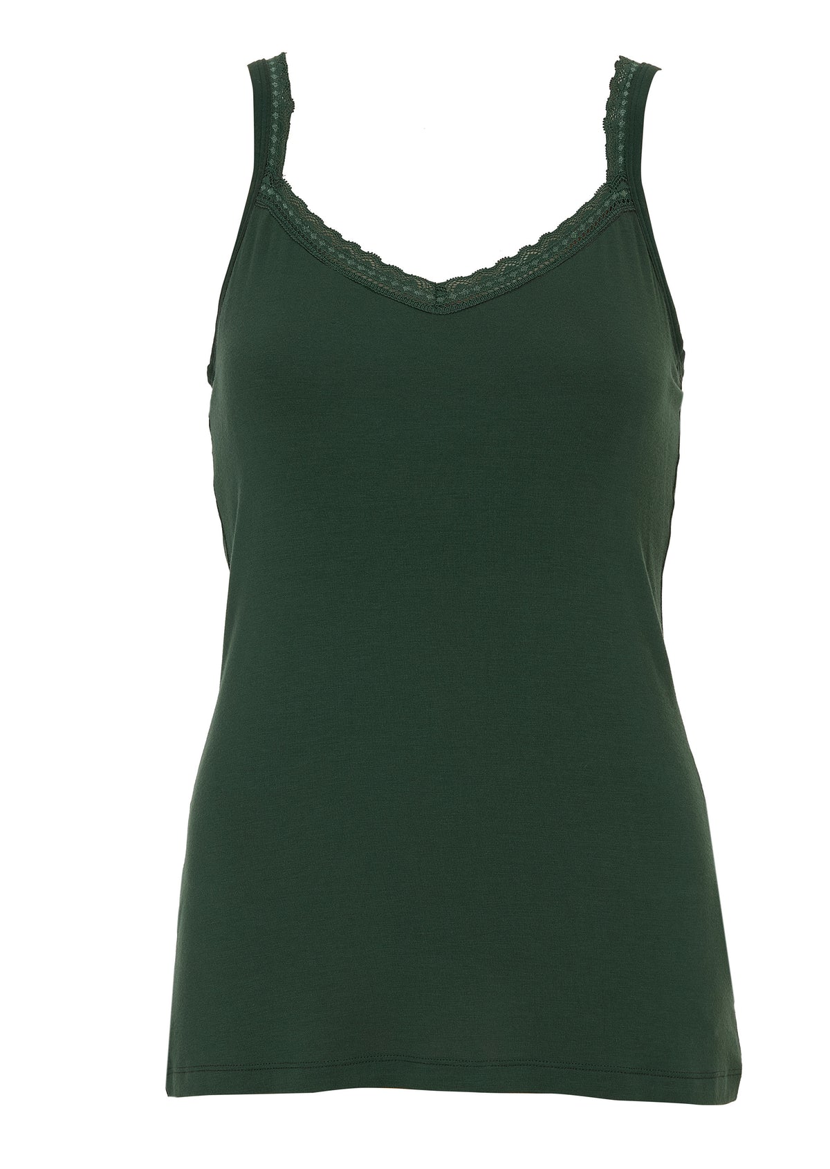Gilet de maintien dissimulé en jersey avec bordure en dentelle Olive pour femme