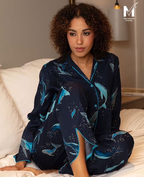Marina Womens Whale Print Pyjama Set