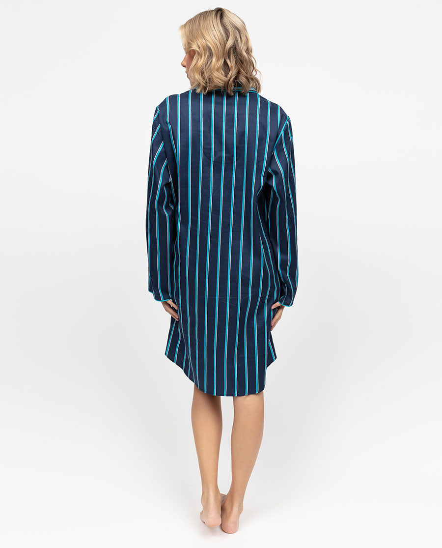 Marina Womens Printed Stripe Nightshirt