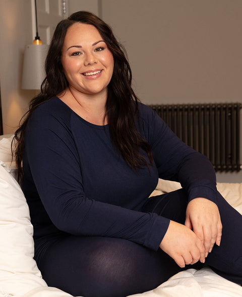 Marina Womens Navy Slouch Jersey Pyjama Set