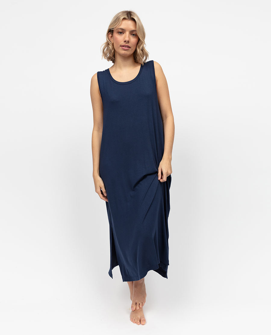 Marina Damen Jersey-Nachthemd, lang