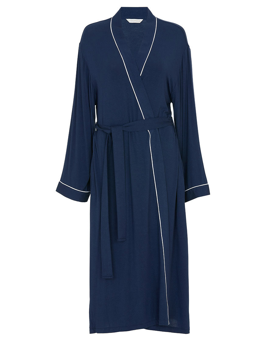 Marina Womens Jersey Long Dressing Gown - Cyberjammies Marina Womens Jersey Long Dressing Gown - Cyberjammies