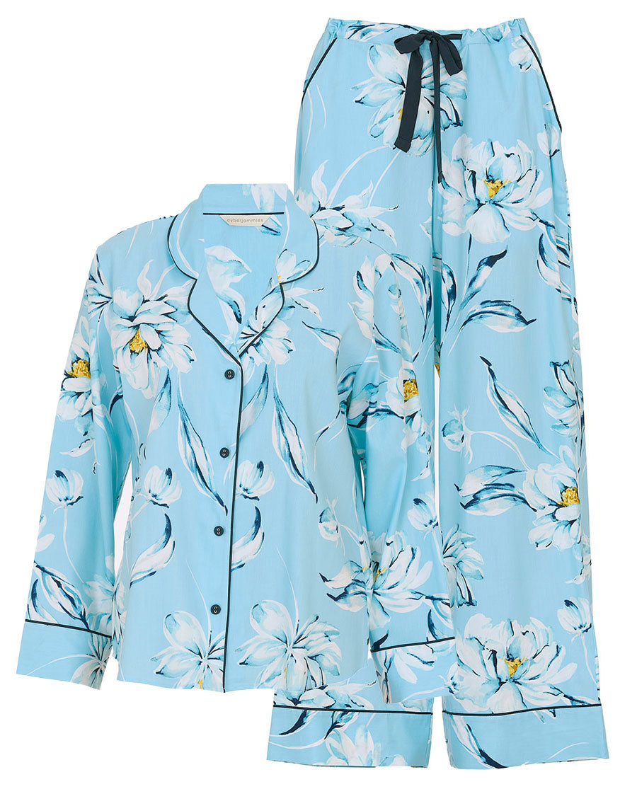 Ensemble de pyjama à jambes larges et imprimé floral Madelyn pour femme