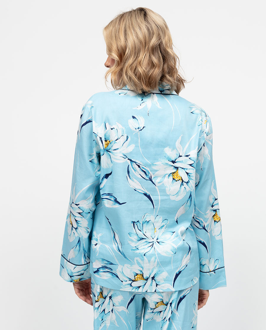 Madelyn Damen-Pyjamaoberteil mit Blumenmuster