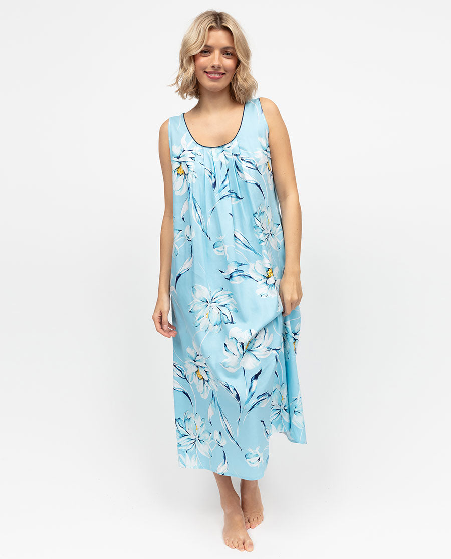 Madelyn Womens Floral Print Long Nightdress