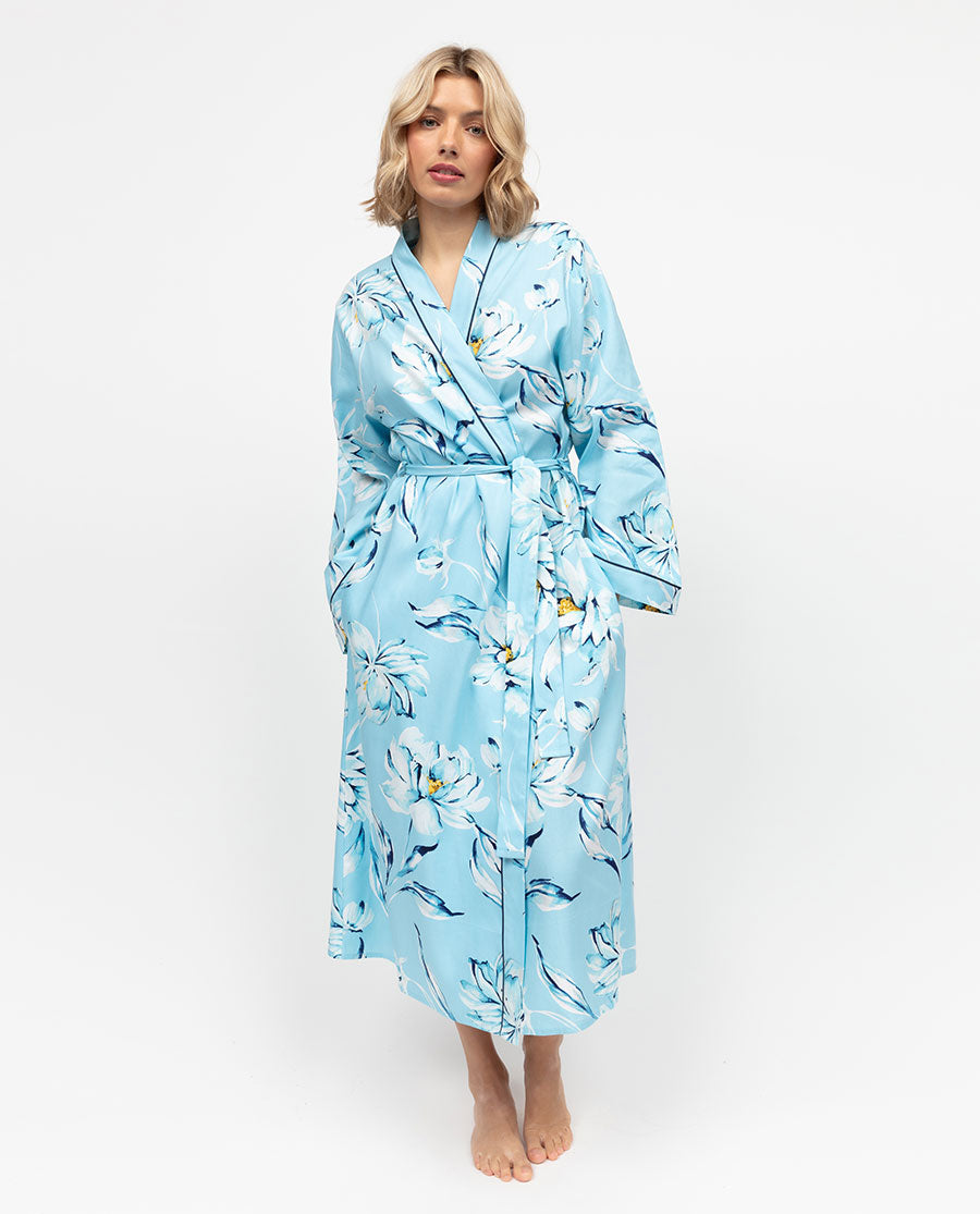 Madelyn Womens Floral Print Long Dressing Gown