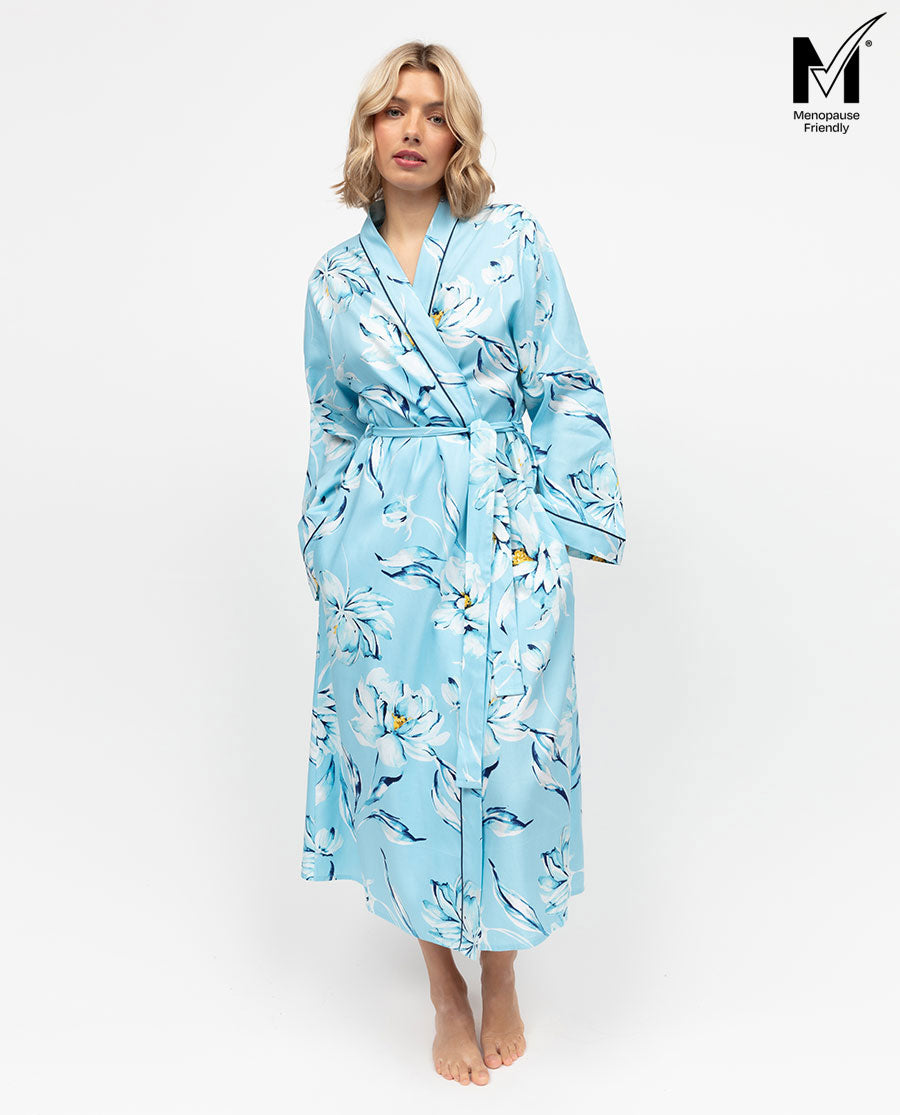 Madelyn Womens Floral Print Long Dressing Gown