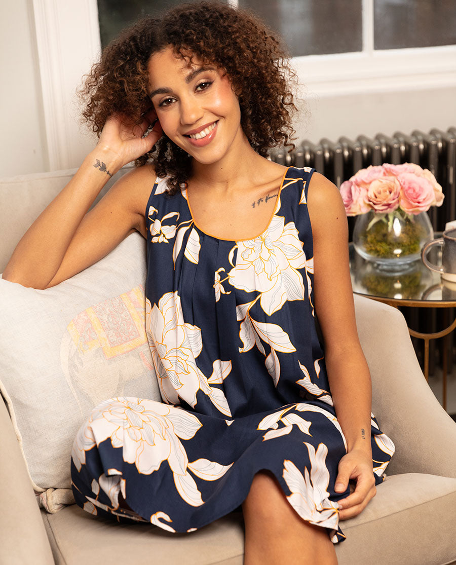 Auburn Womens Floral Print Long Nightdress